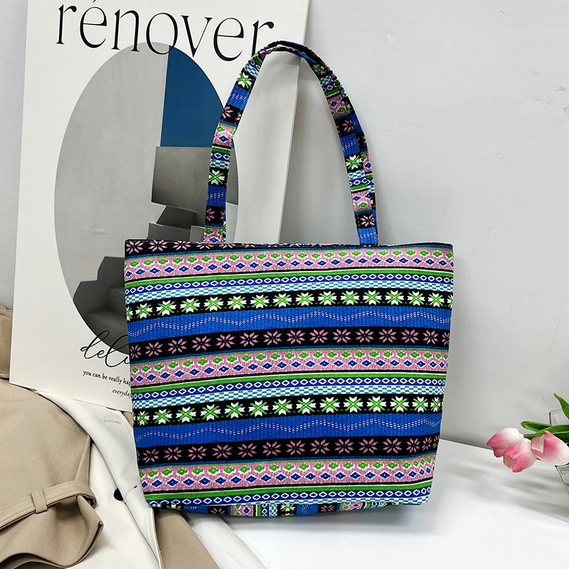 Wholesale Polyester Ethnic Canvas Shoulder Bag